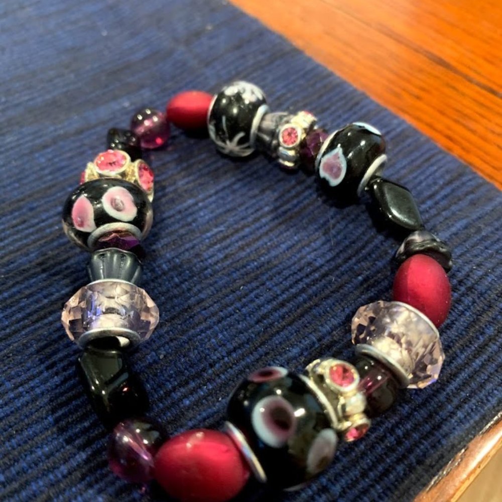 Set of 4 Stretchy beaded bracelets - Picture 9 of 13